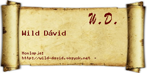 Wild Dávid névjegykártya